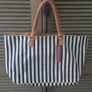 Target  Merona canvas  tote bag NWT.